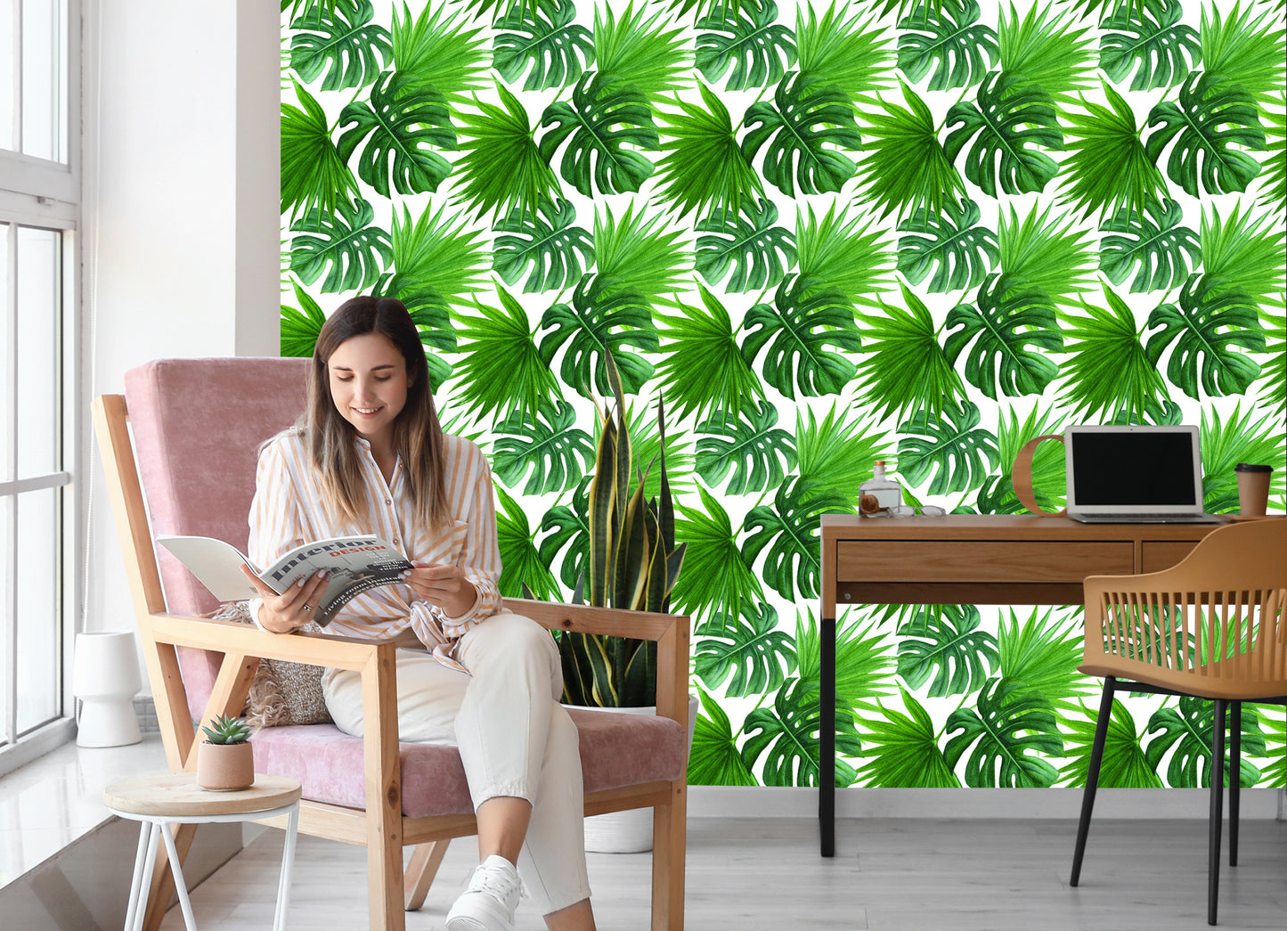 Wallpaper Green Leaves