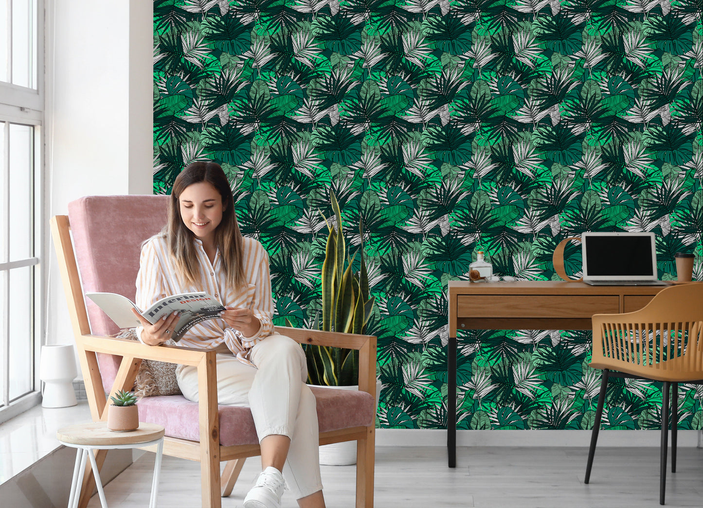 Wallpaper Palm Banana Monstera Leaves