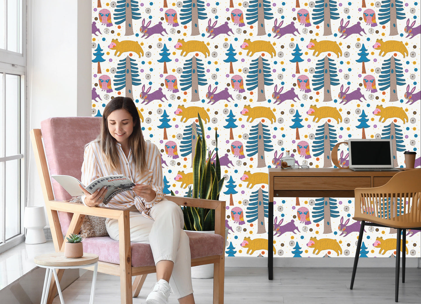 Wallpaper Trees. Nature. Nature. Children's Room