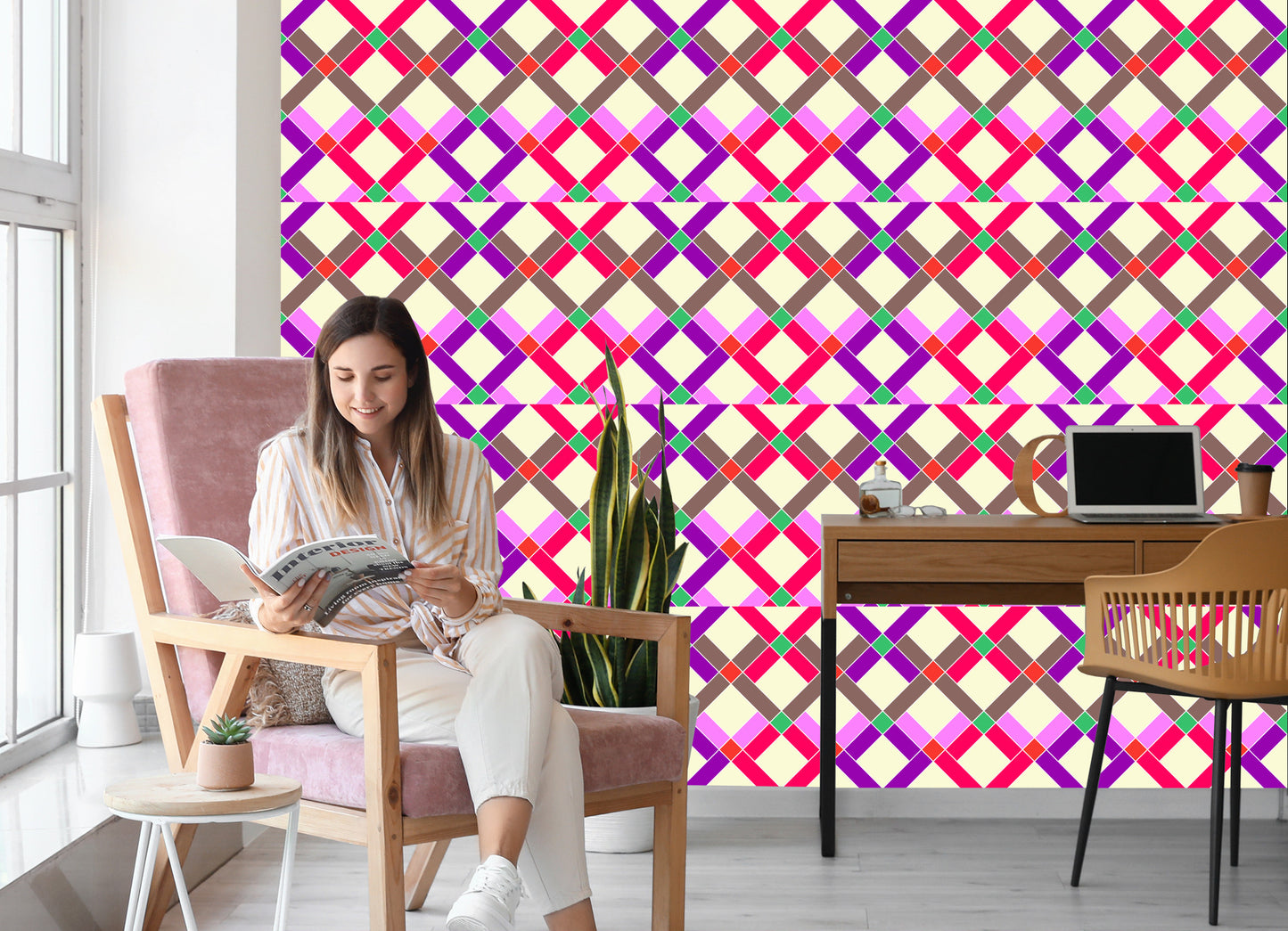 Wallpaper Geometric - Colorful Diamonds