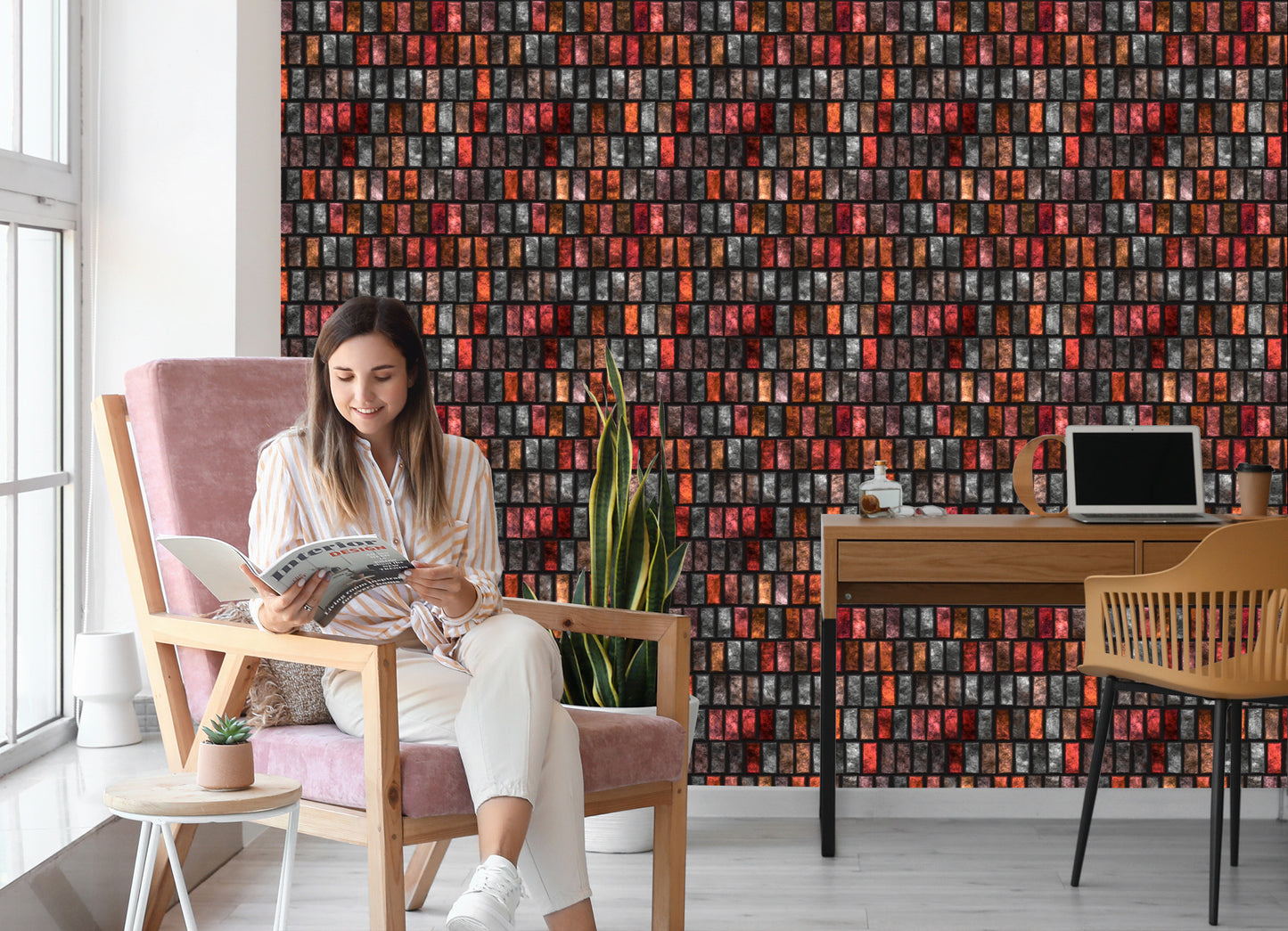 Wallpaper Colorful Bricks