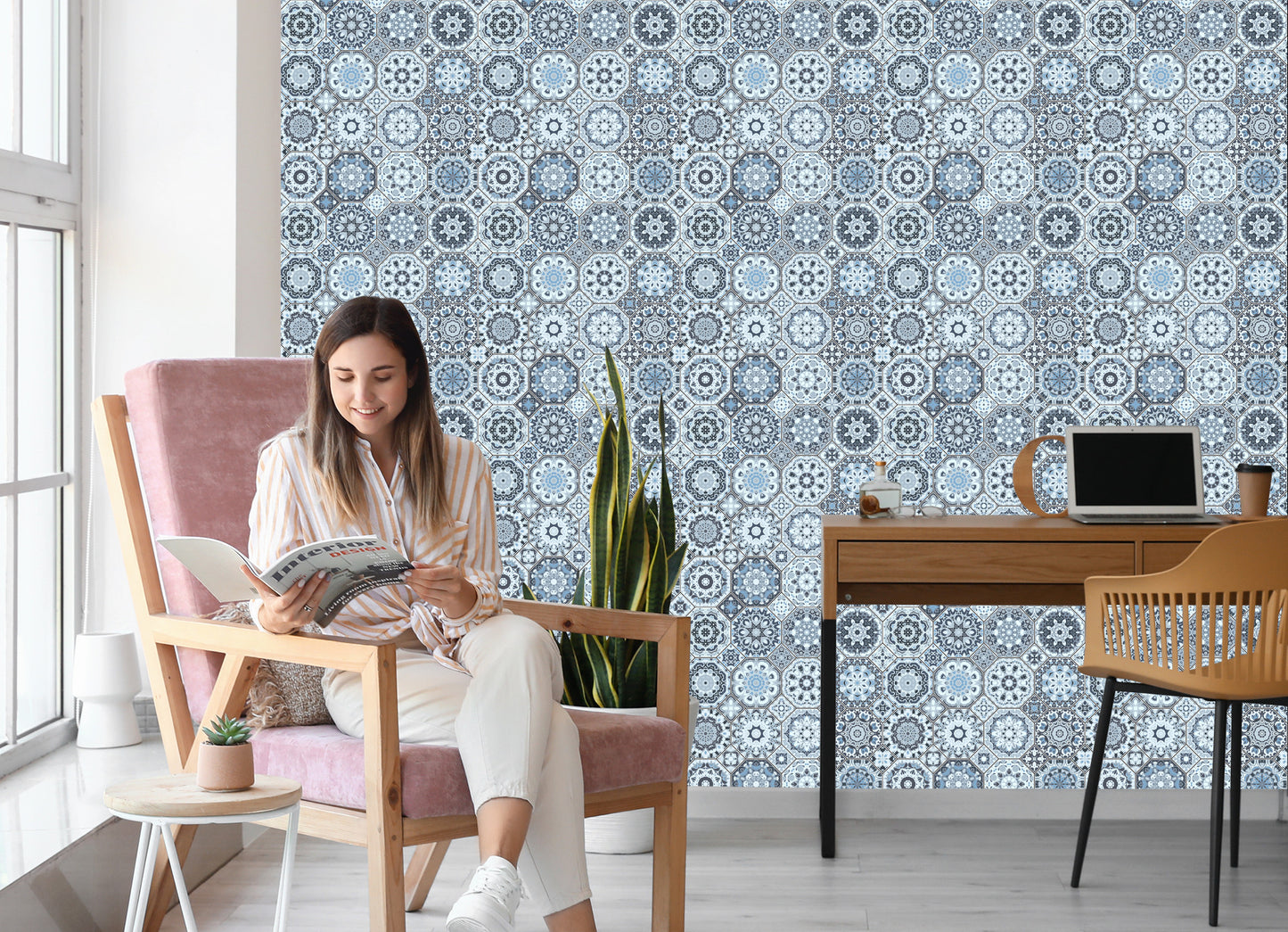 Wallpaper Colorful Mosaic In Oriental Style