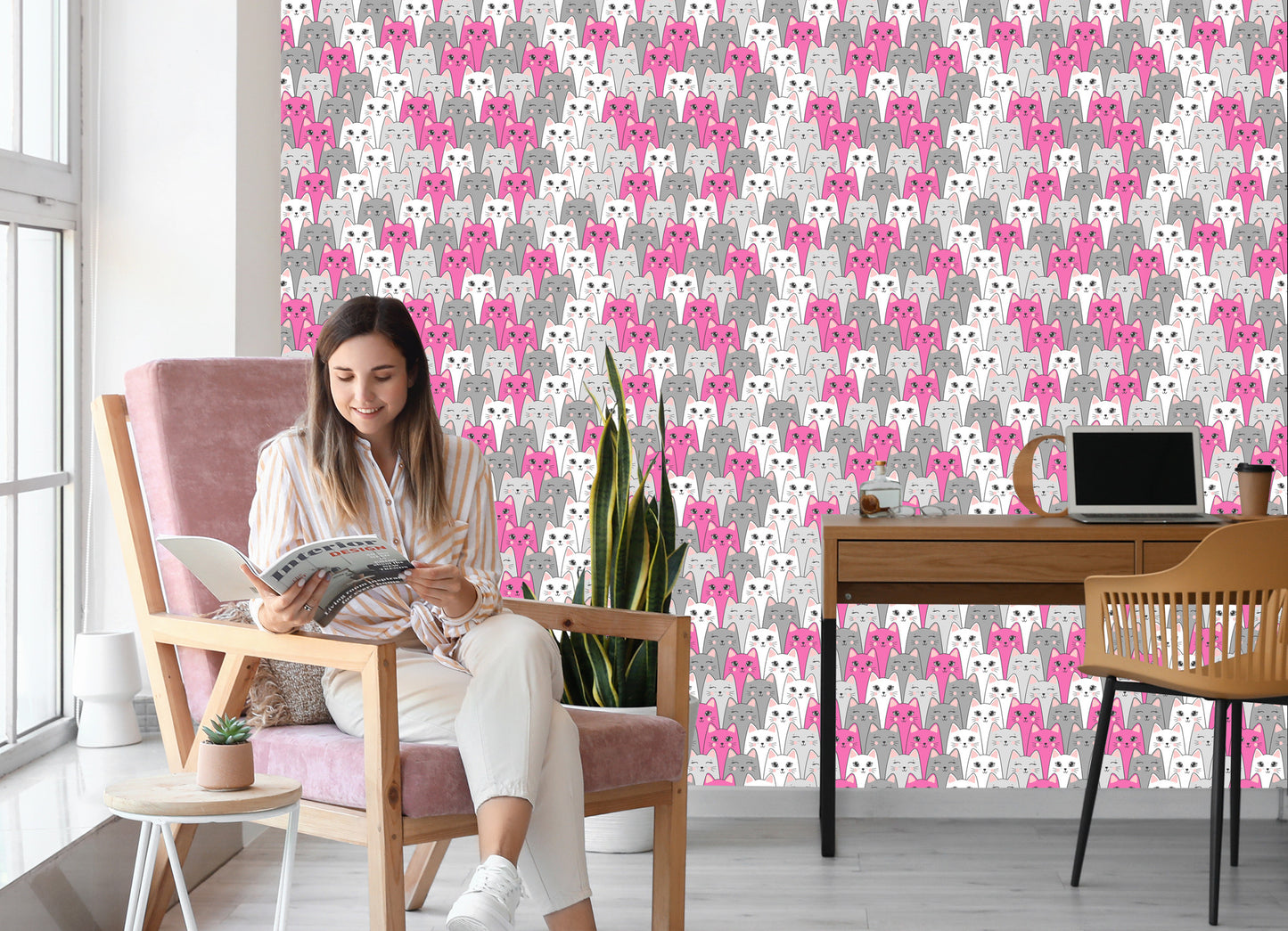 Wallpaper For Children - Multicolored Cats