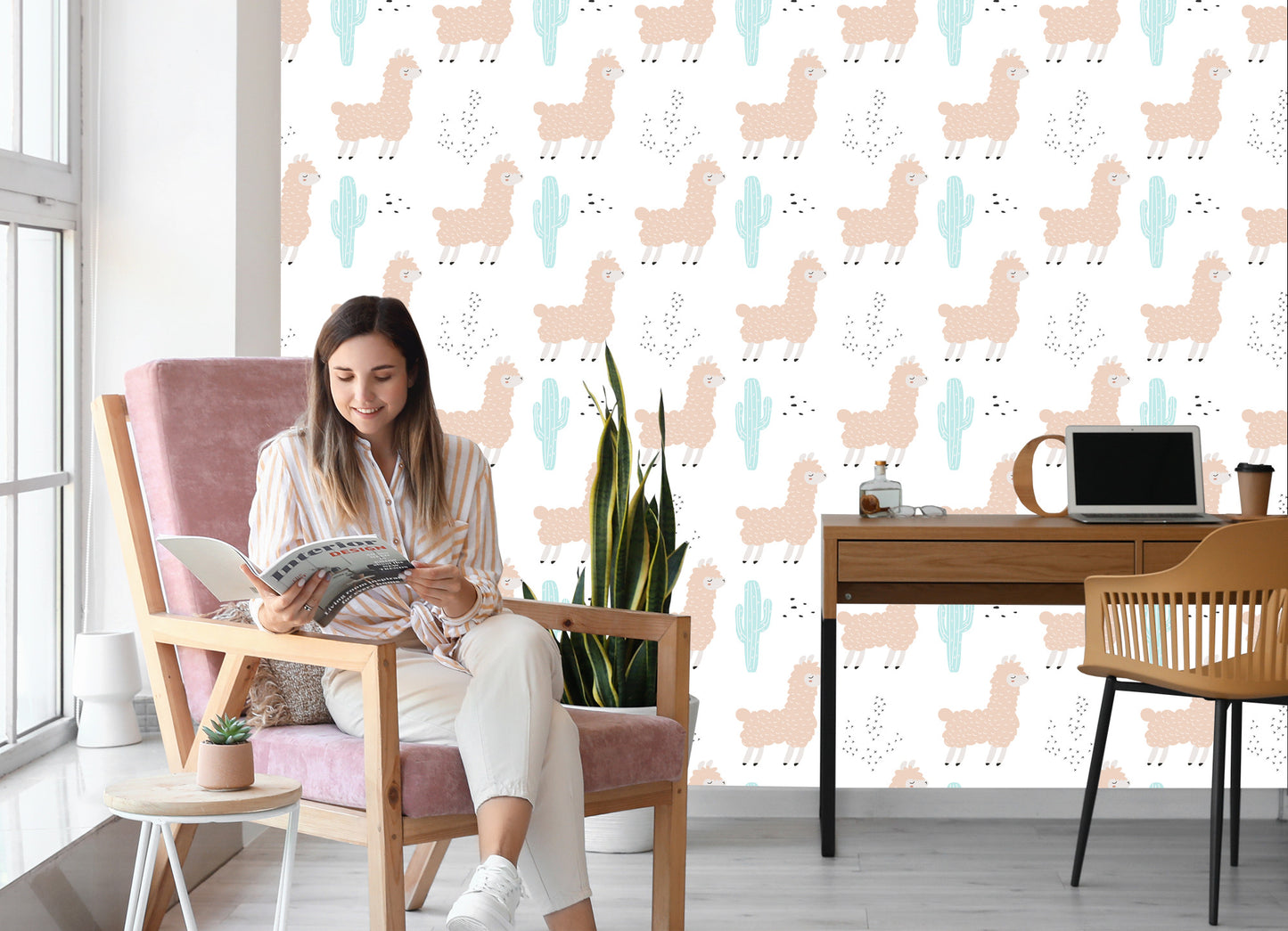 Wallpaper Nature Children's Room With Lamami