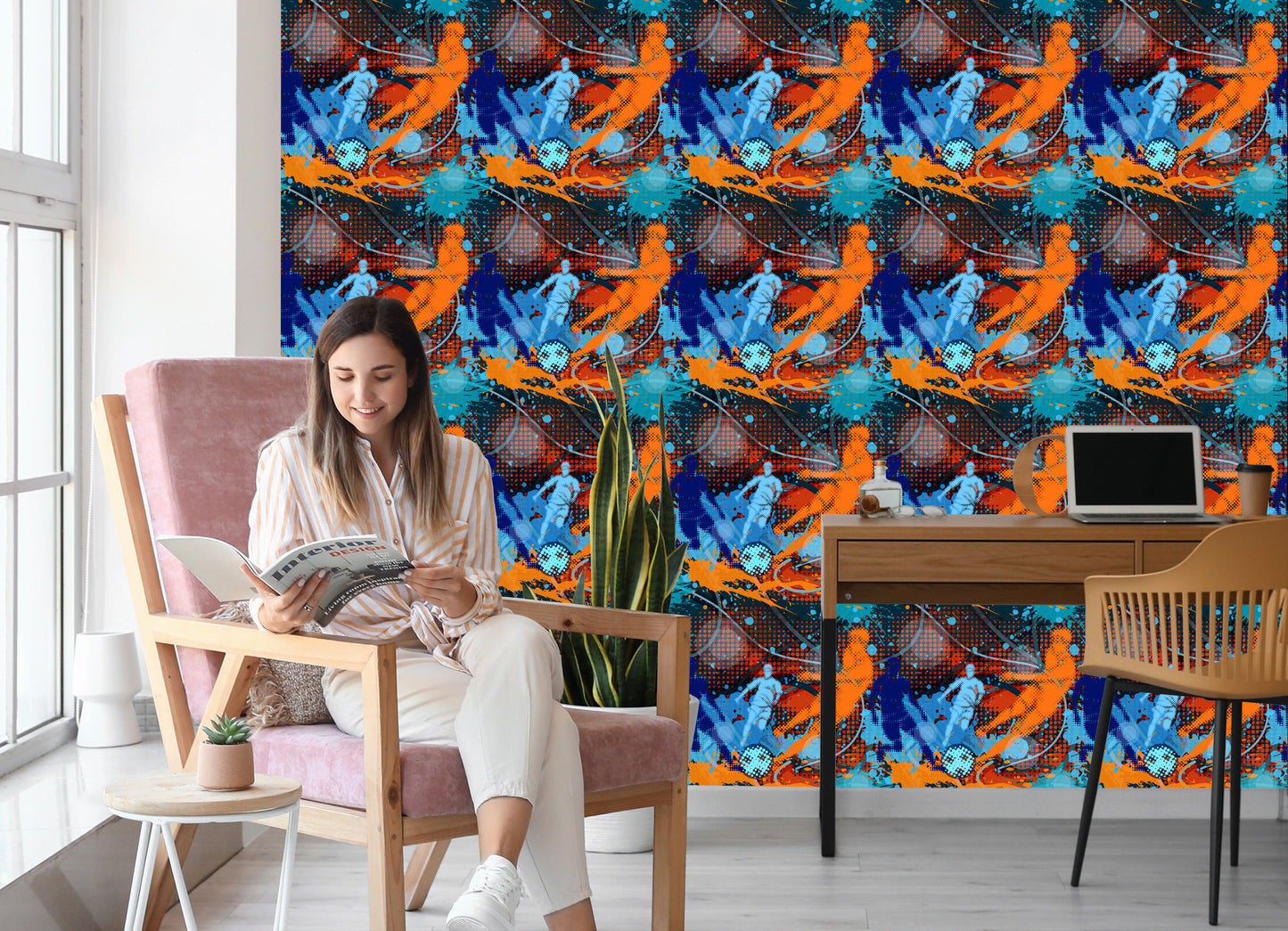 Wallpaper Painted Soccer Ball
