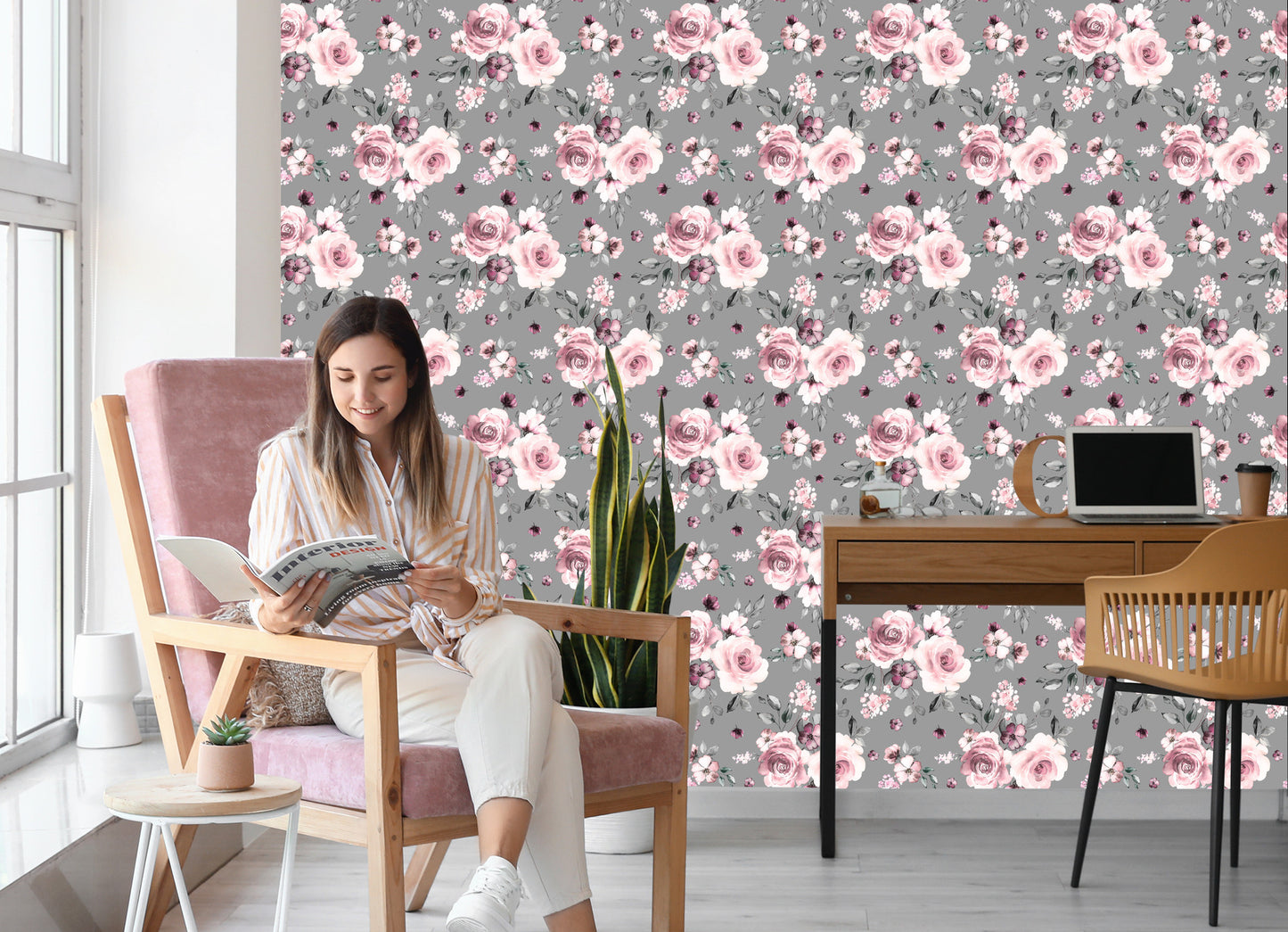 Wallpaper Fashionable Flowers Roses