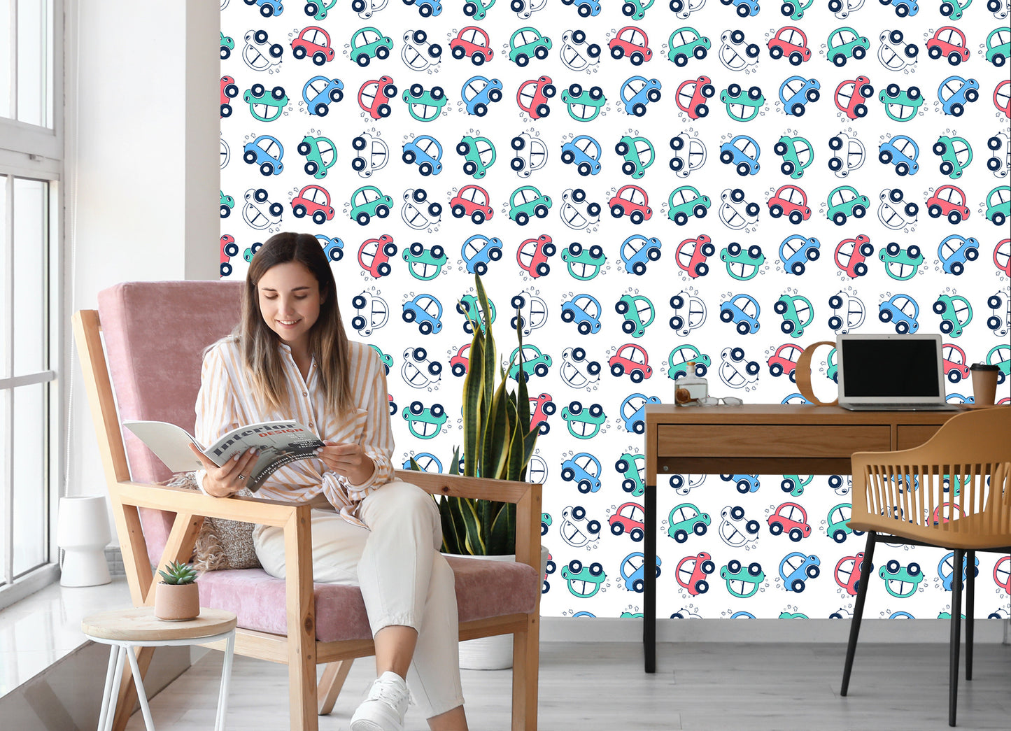 Wallpaper Cars Colorful Cars For Children's Room