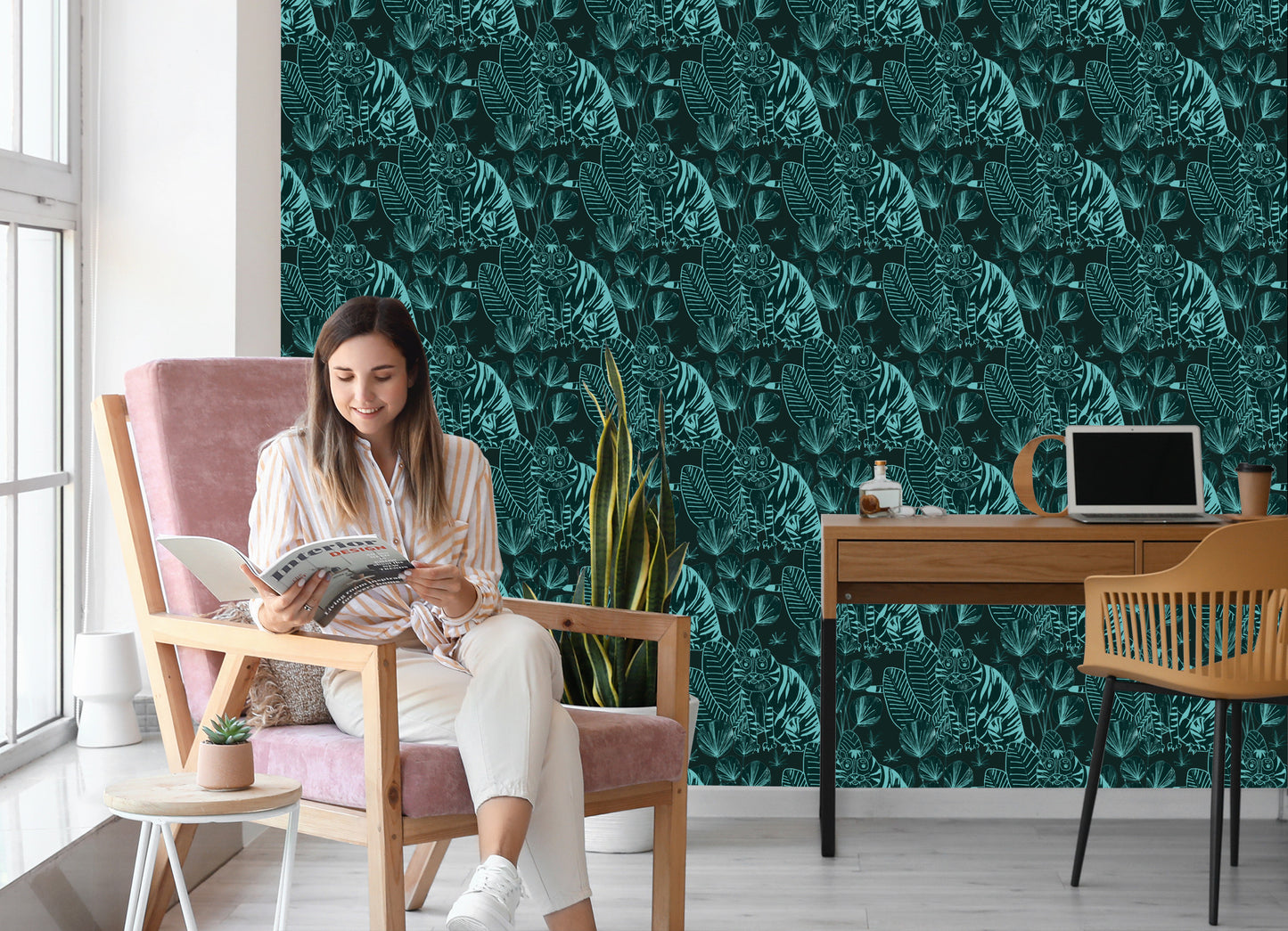 Wallpaper Tigers And Plants