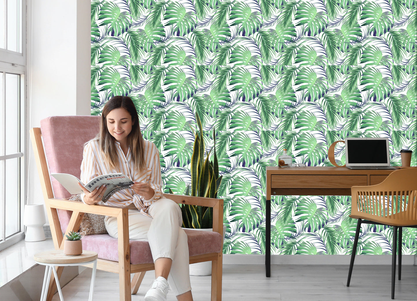 Wallpaper Leaves Palm And Monsteraae