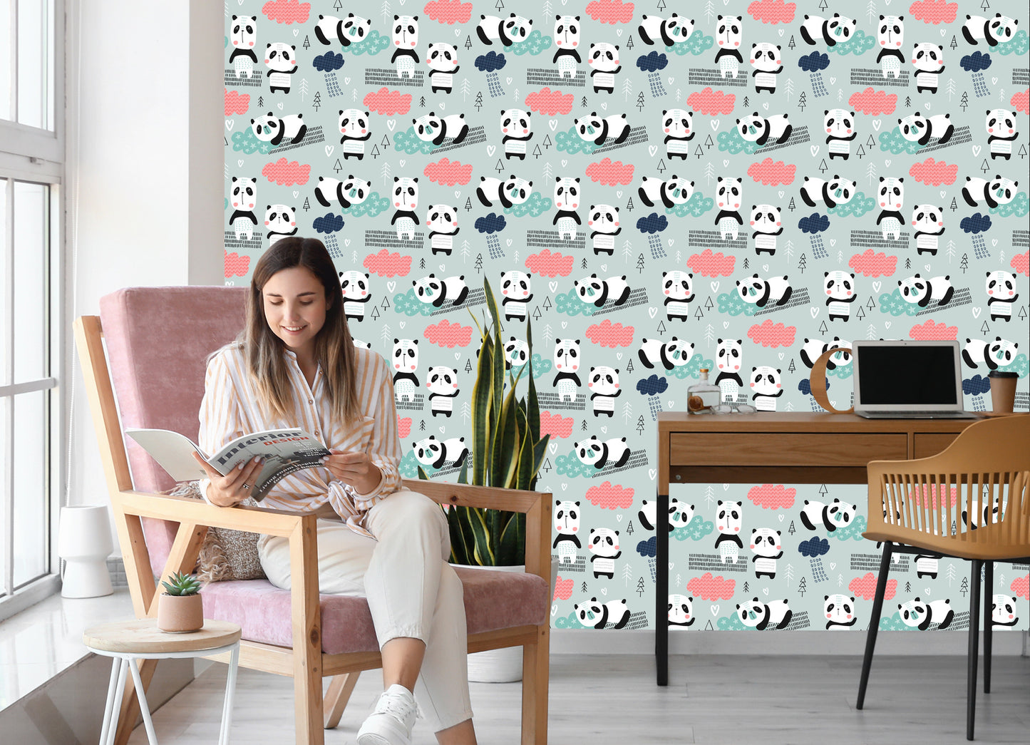 Wallpaper Pandas Among The Clouds