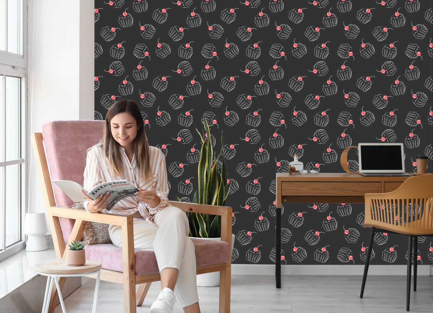 Wallpaper A Cupcake With Cherry