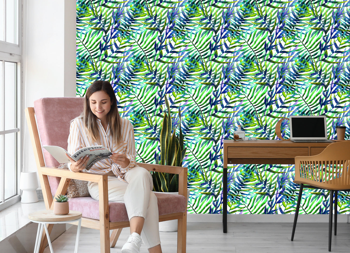 Wallpaper Leaves Watercolor