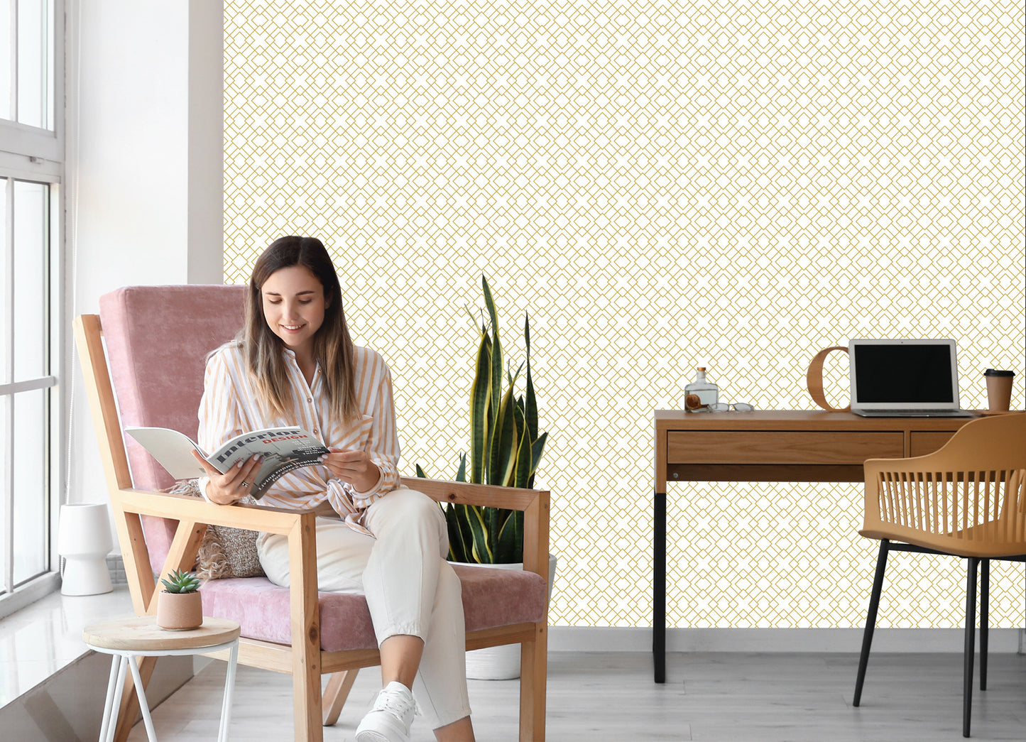 Wallpaper Modern Geometric Pattern