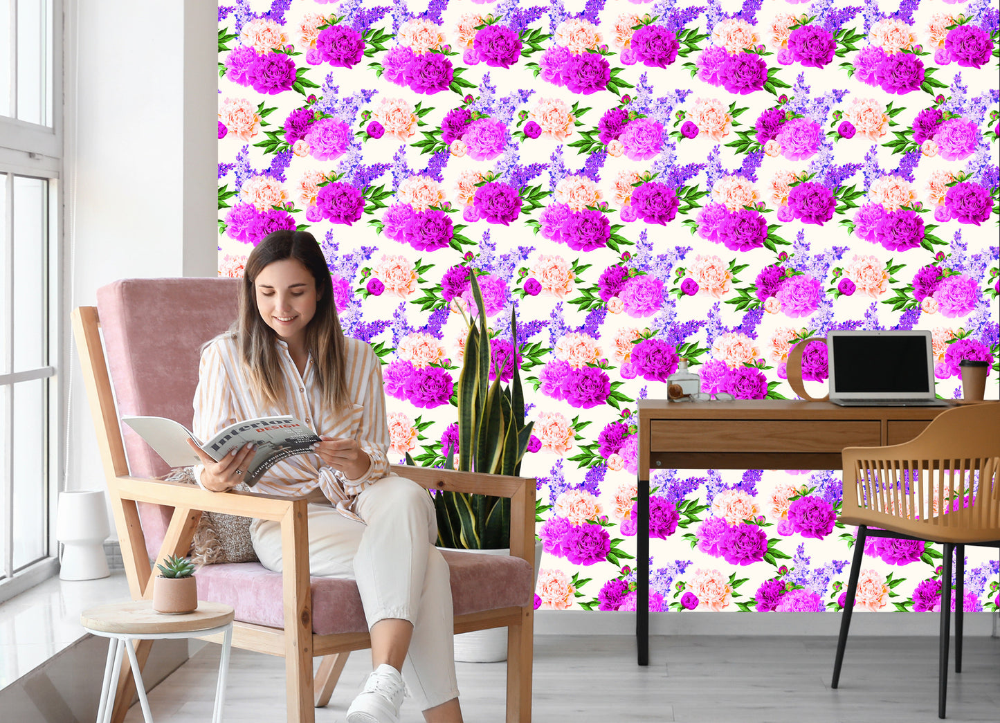Wallpaper Beautiful Colorful Lilies And Peonies