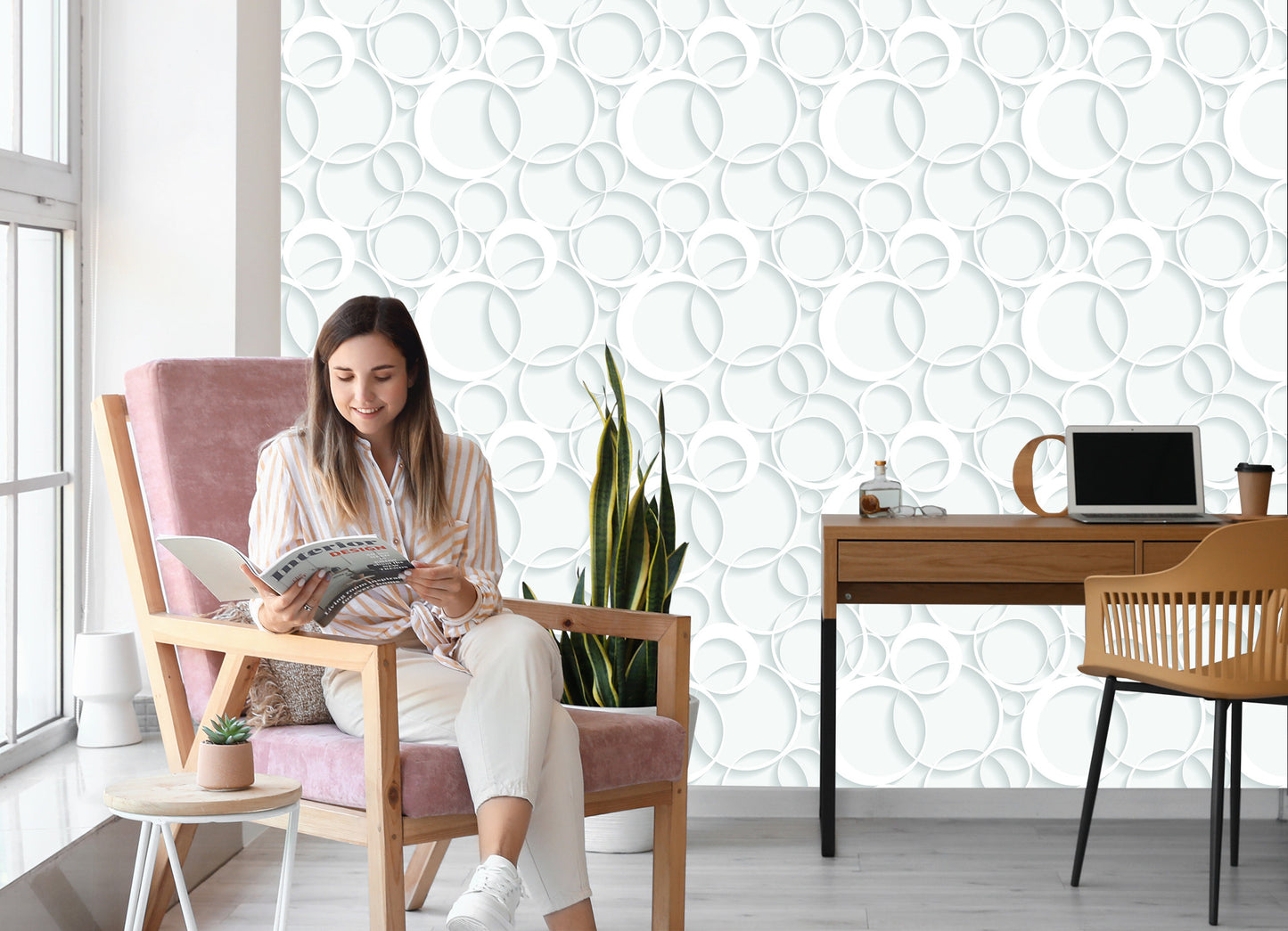 Wallpaper Geometric Bright Circles