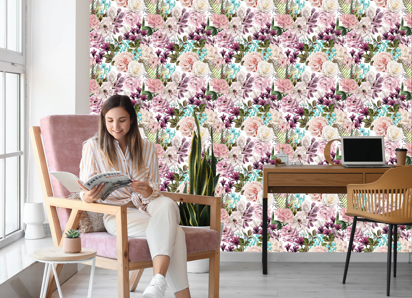 Wallpaper Flowers In Various Colors