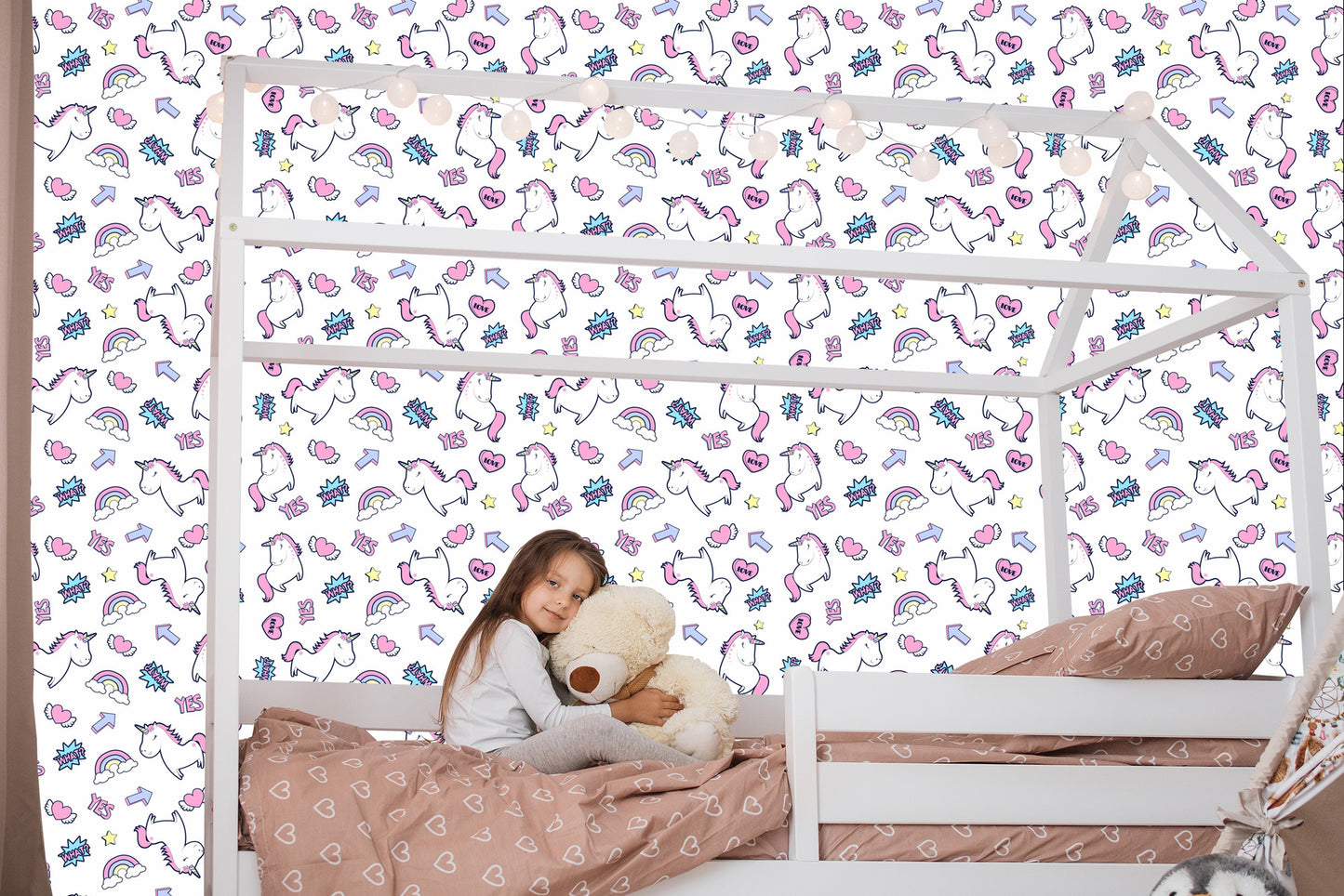 Wallpaper For Children - Sleeping Unicorns