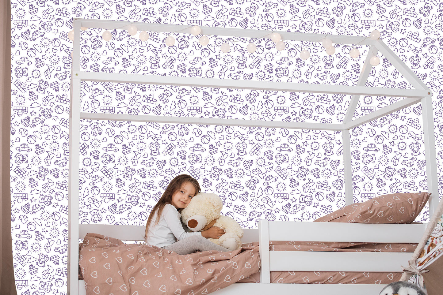 Wallpaper For Children - Cars, Sunshine, Teddy Bears