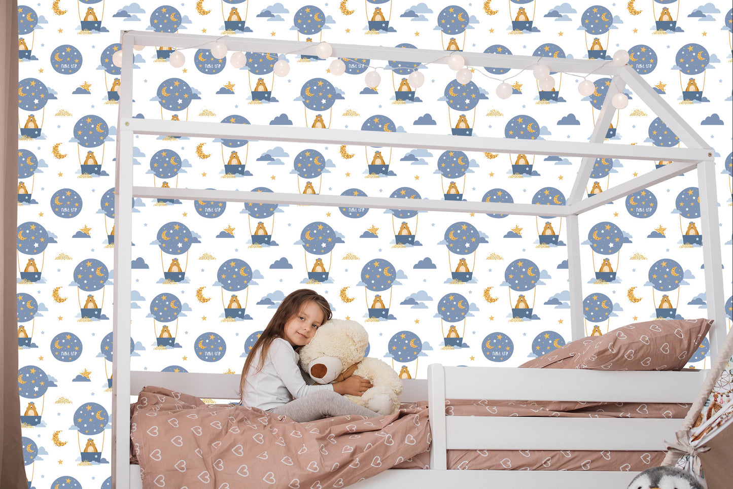 Wallpaper Star Bears Balloons For Boy