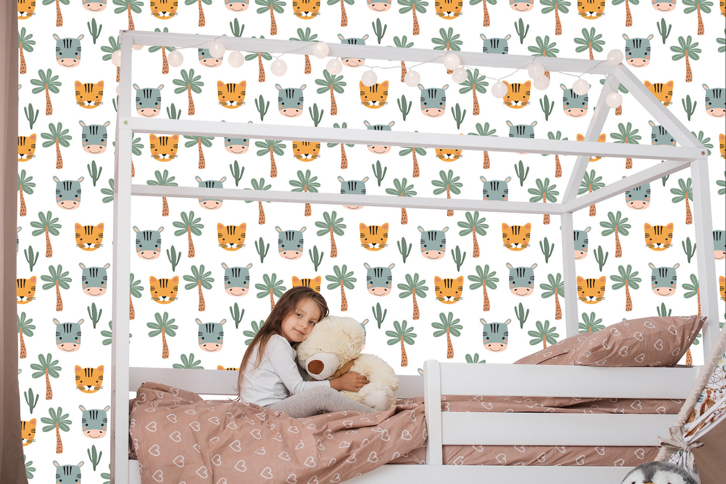 Wallpaper For Boy, Animals, Palm, Cacti, Green