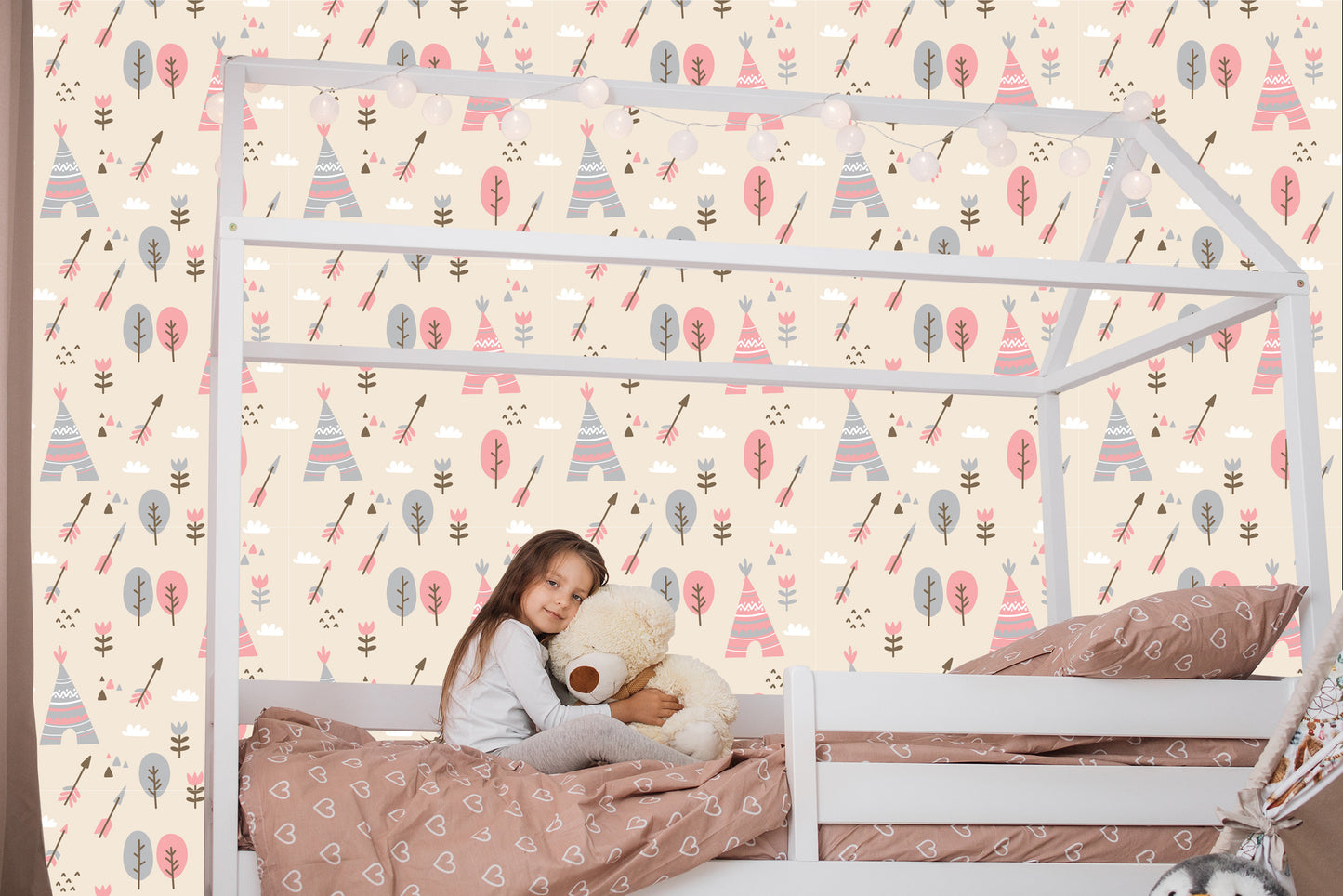 Wallpaper Into The Girl's Room Flowers Tree