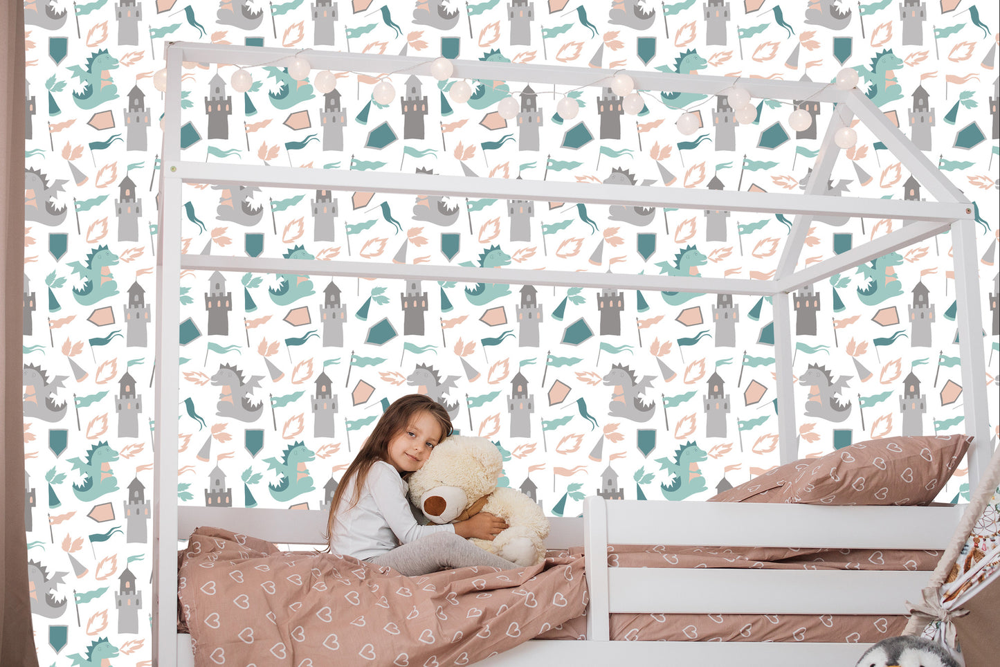 Wallpaper Dragons From A Fairy Tale For A Child's Room