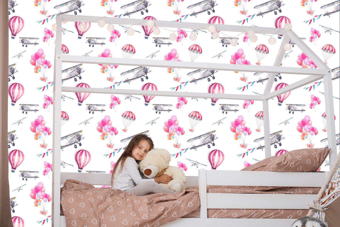 Wallpaper Balloons And Airplanes In The Sky