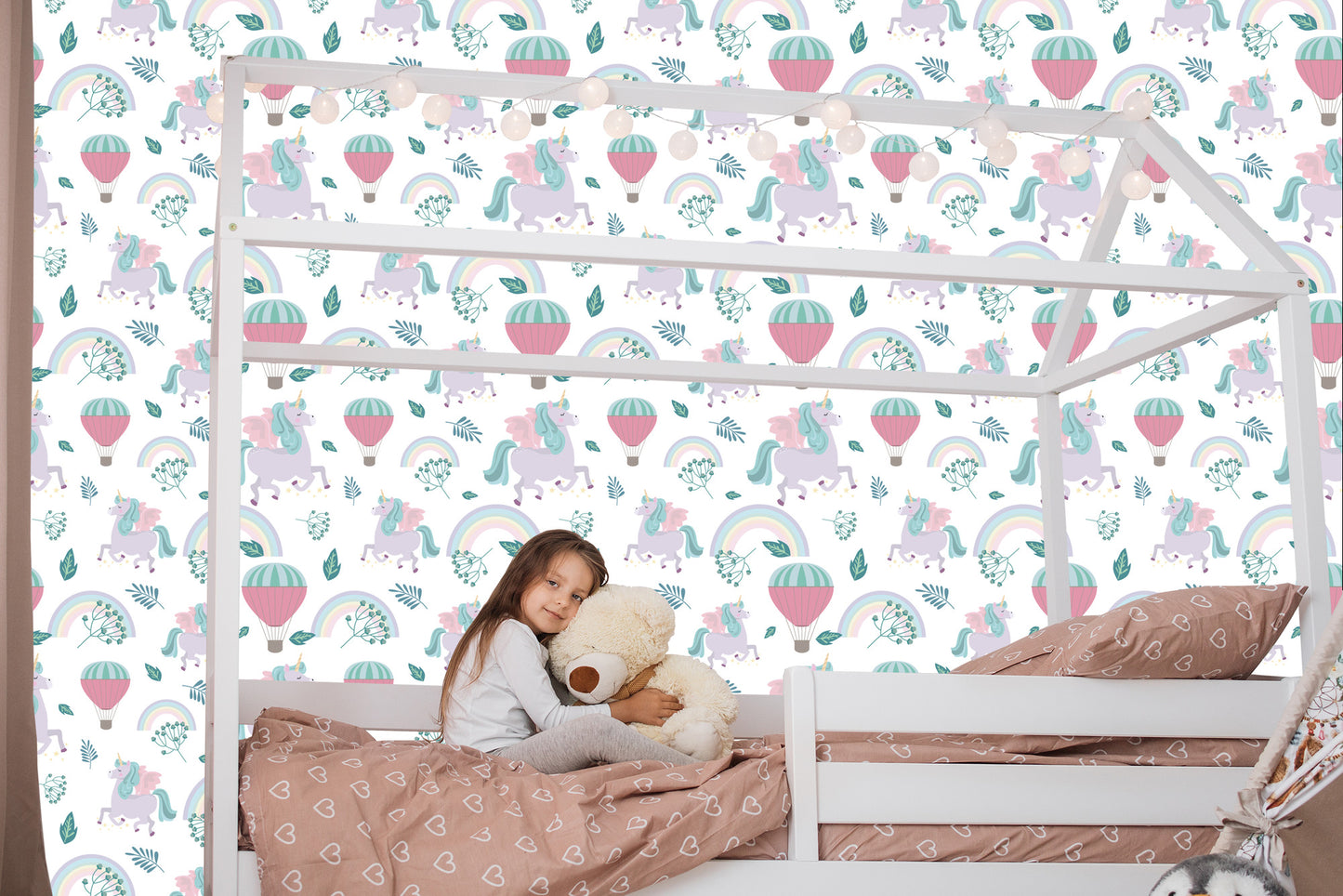 Wallpaper Balloons On The Rainbow Background