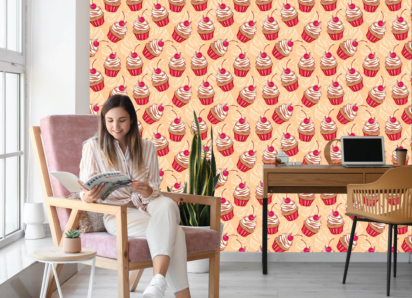 Wallpaper Muffins With Cherry
