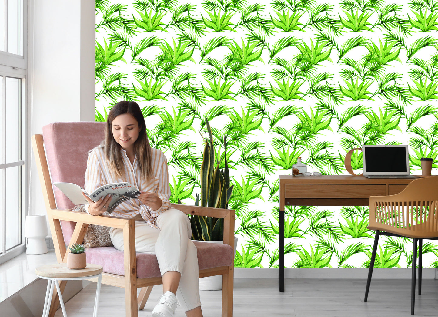 Wallpaper Green Leaves