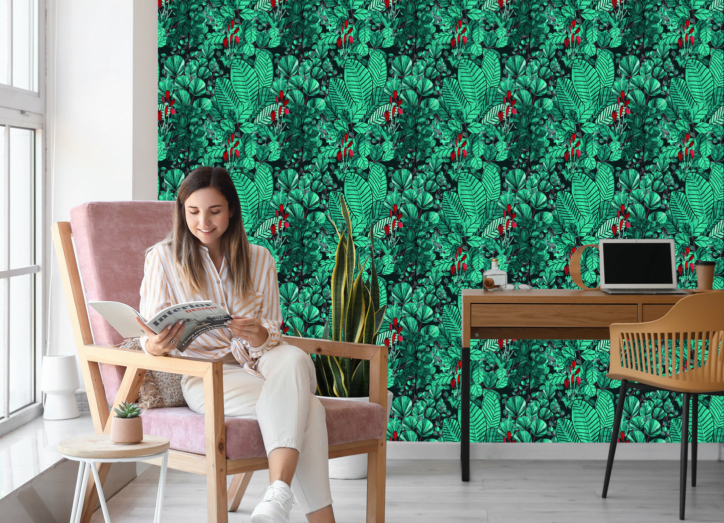 Wallpaper Monstera Leaves