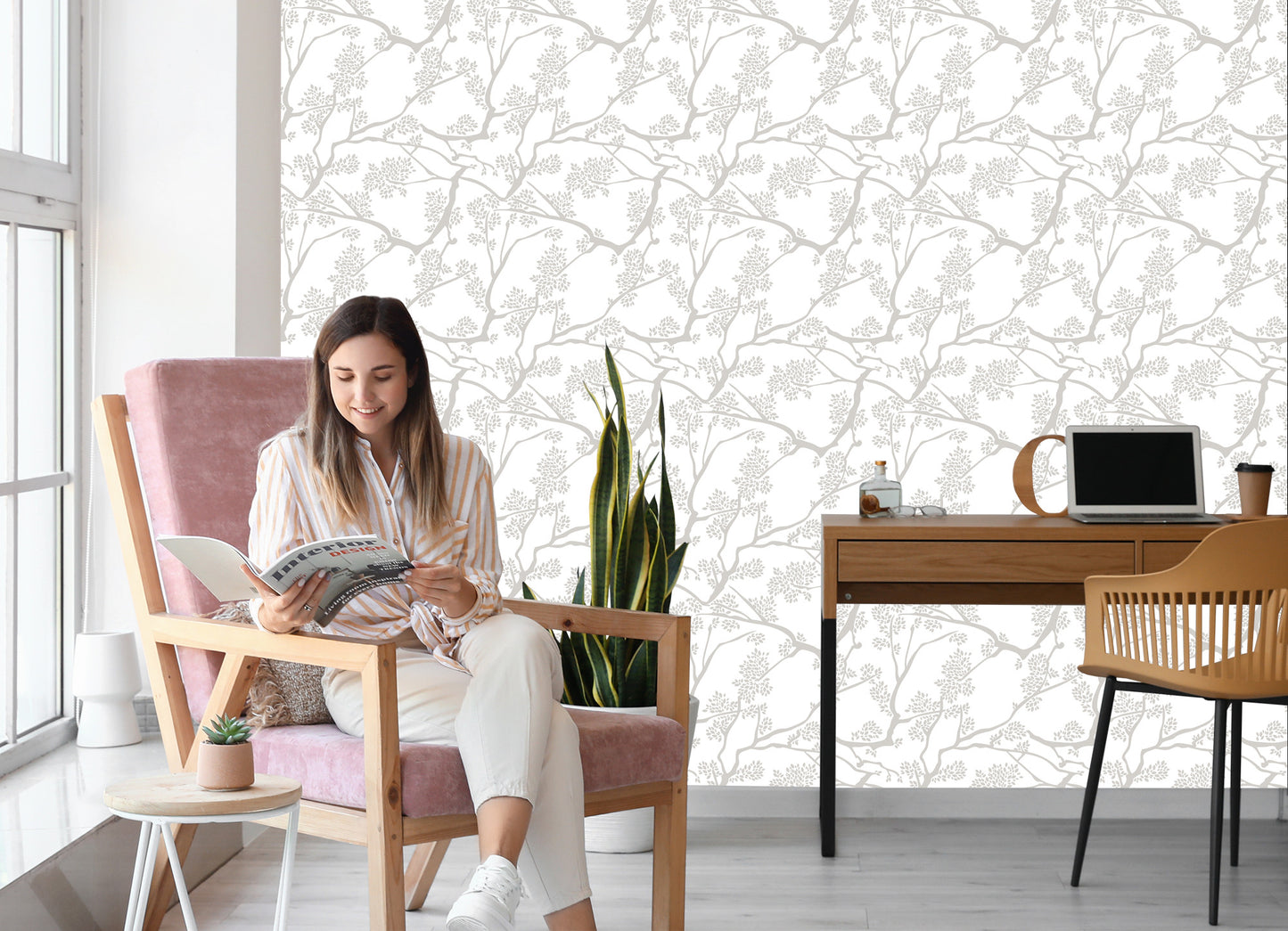Wallpaper Tree Branches Nature Living Room Bedroom