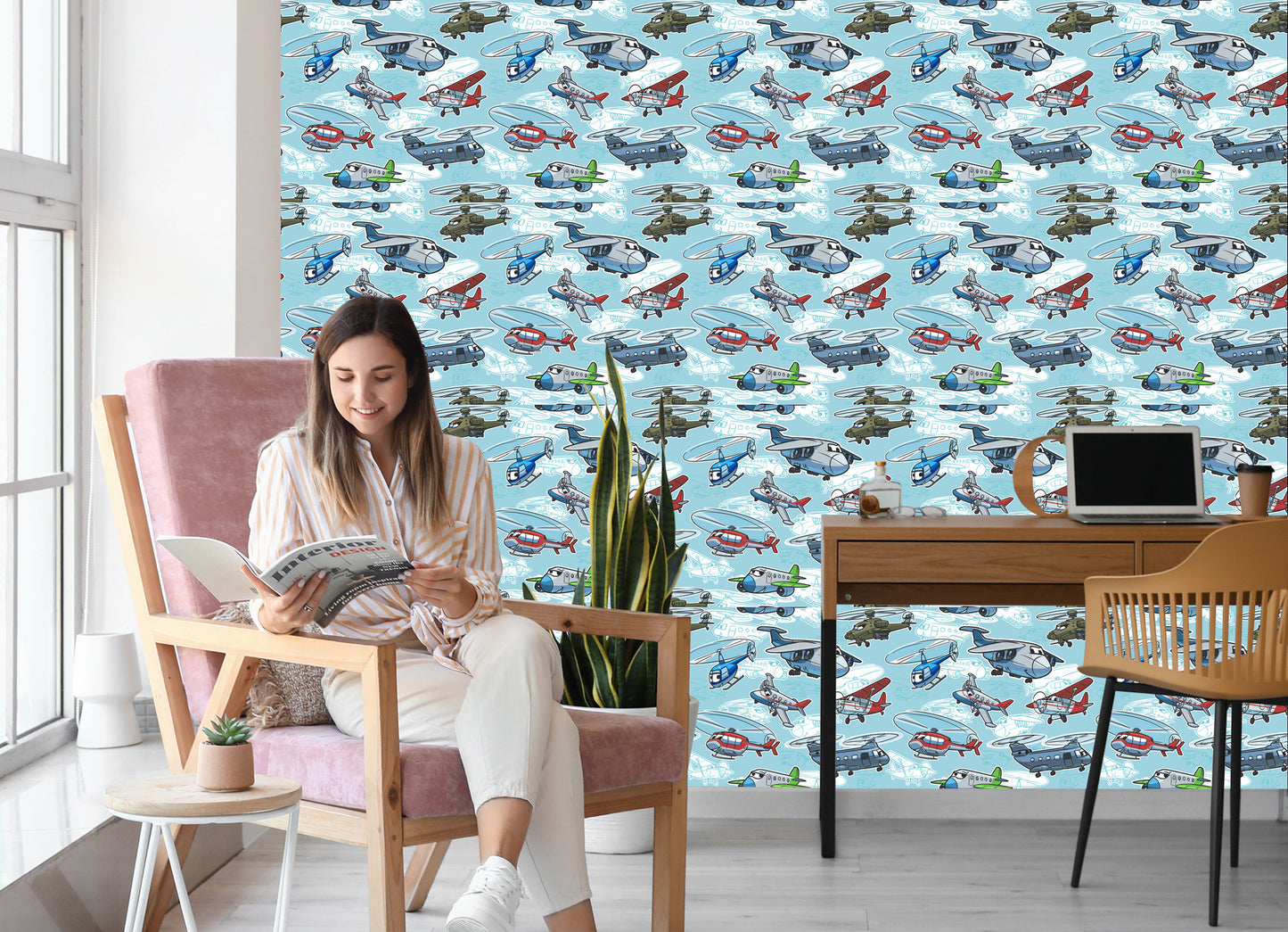 Wallpaper Fairy-Tale Planes And Helicopters