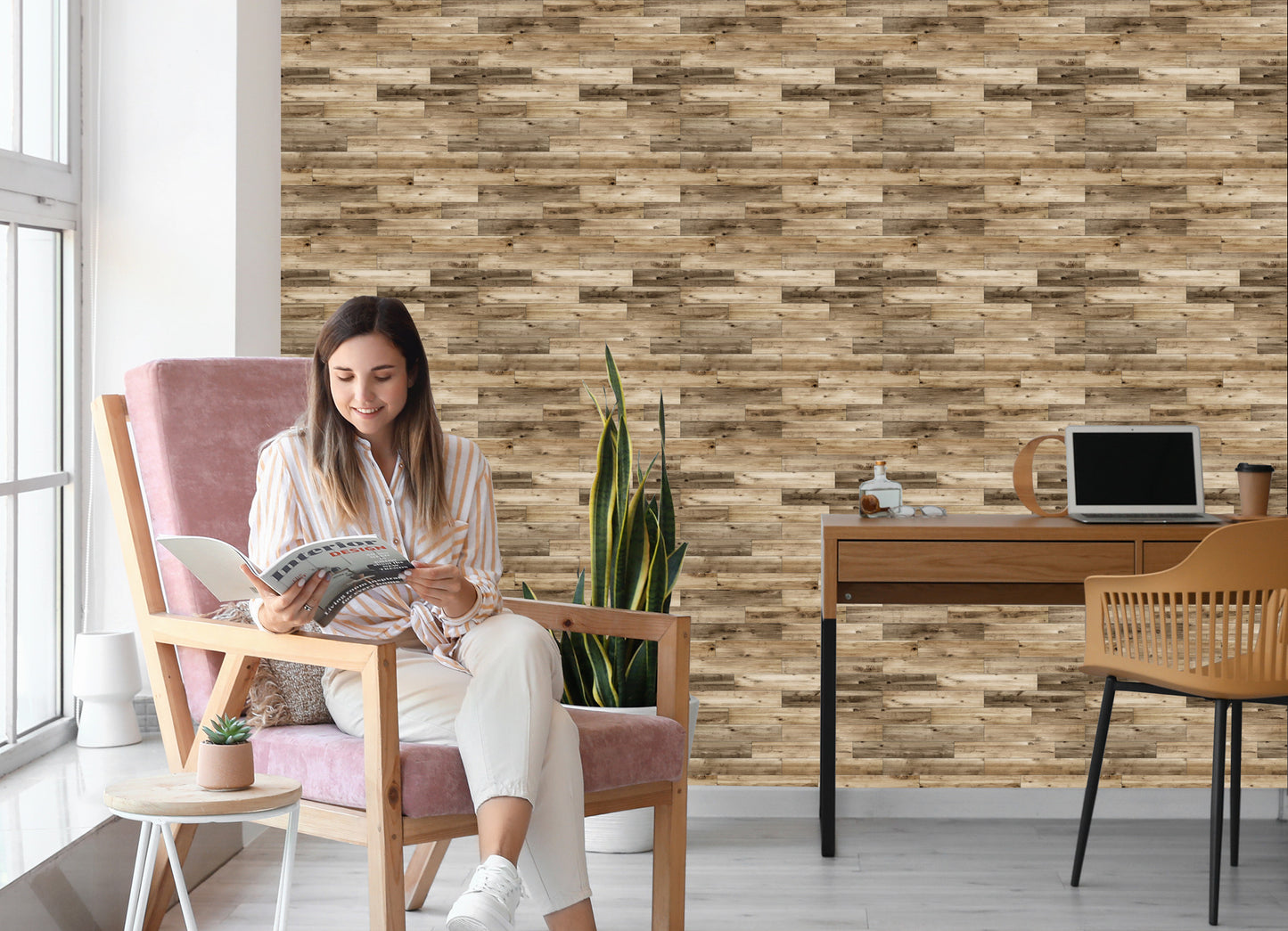 Wallpaper Wood Texture Planks For Bedroom