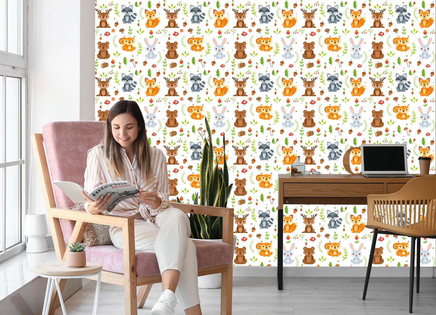 Wallpaper For Children - Forest Friends