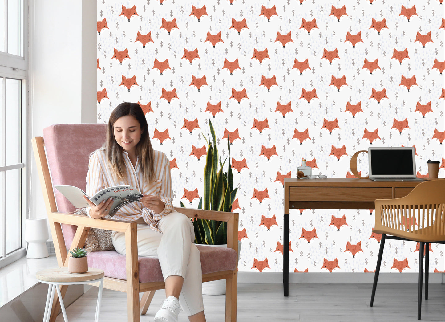 Wallpaper Foxes In The Mountains