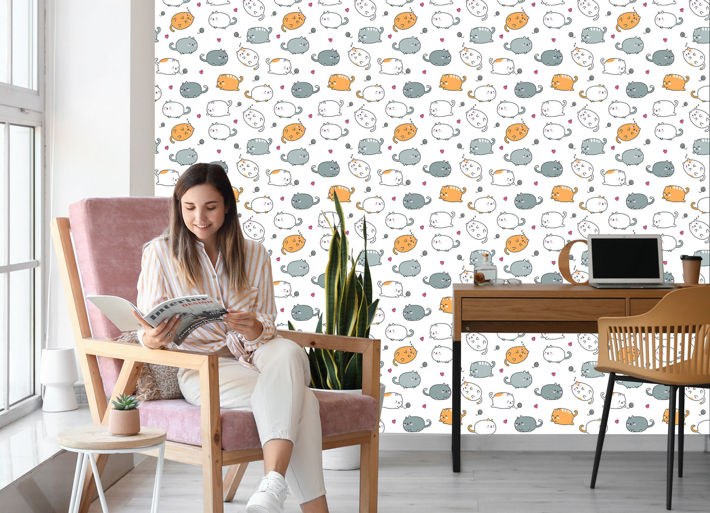 Wallpaper For Children - Happy Cats