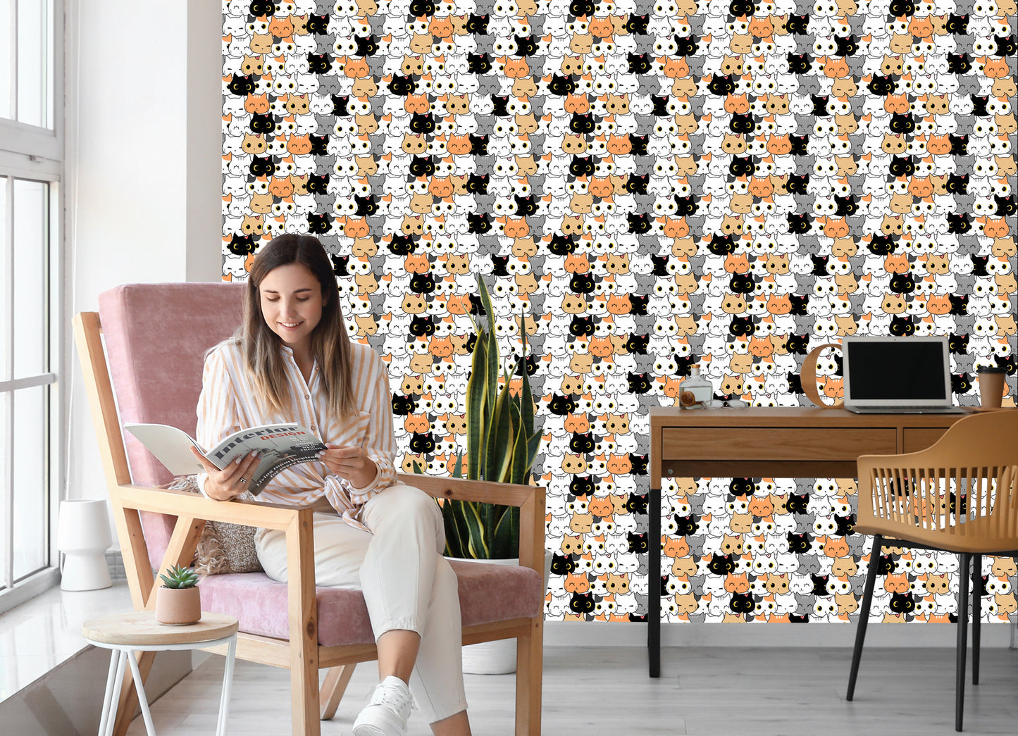 Wallpaper For Children - Little Colorful Cats