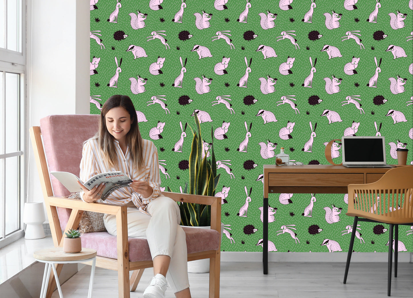 Wallpaper Cheerful Forest Animals