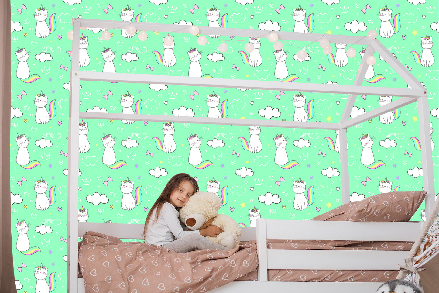 Wallpaper Rainbow Small Cats