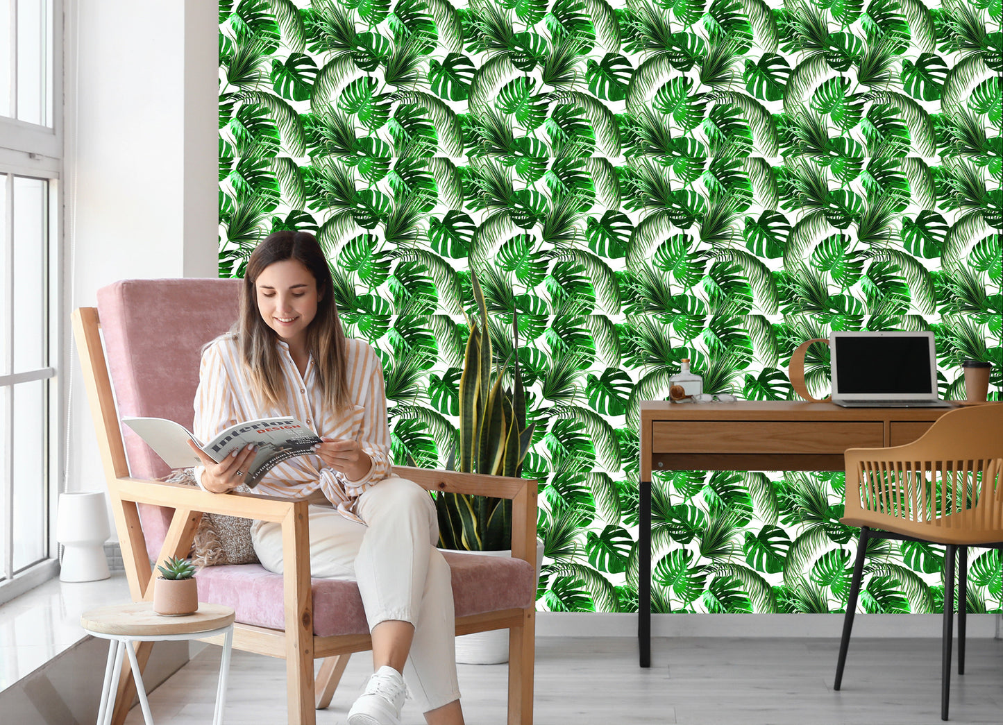 Wallpaper Beautiful Colored Tropical Leaves