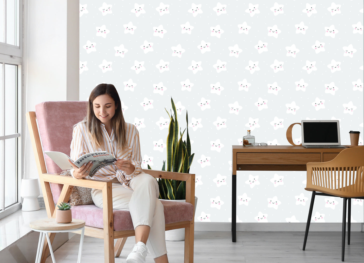 Wallpaper Smiling And Sleeping Stars