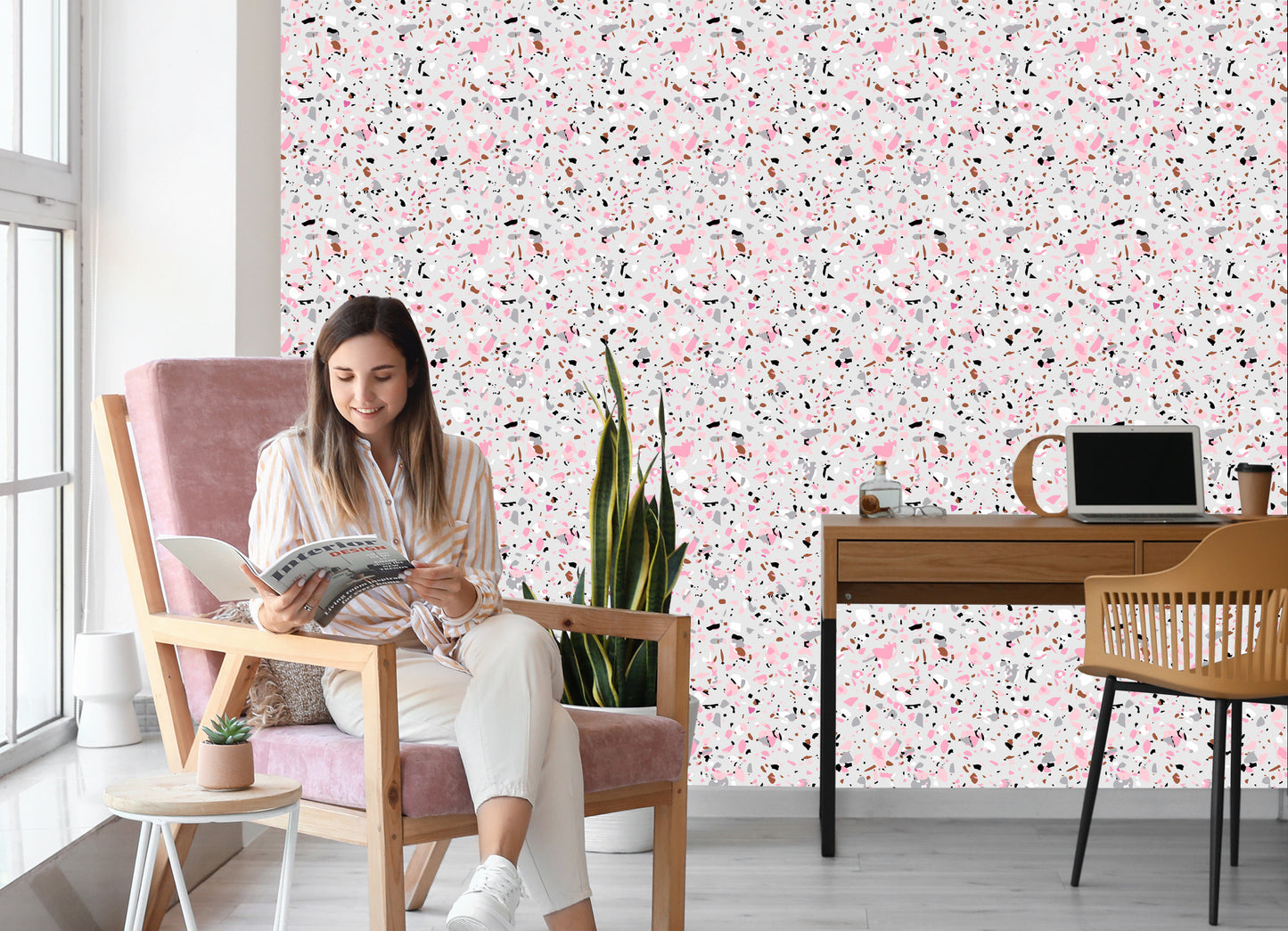 Wallpaper Terazzo Imitation
