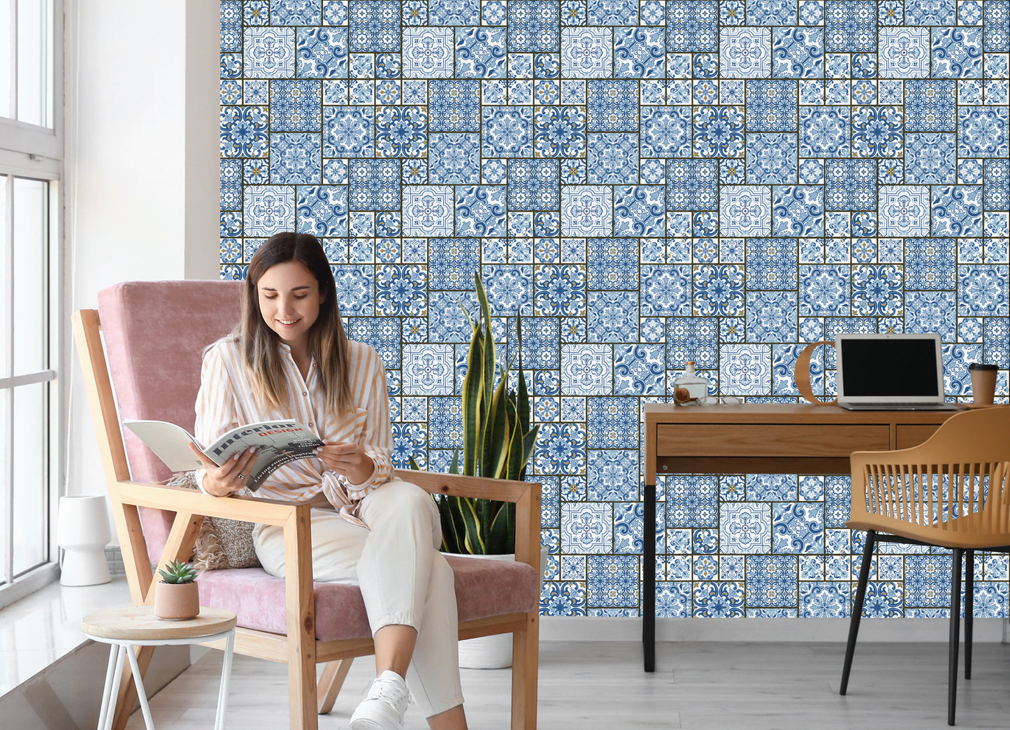Wallpaper Traditional Spanish Mosaic