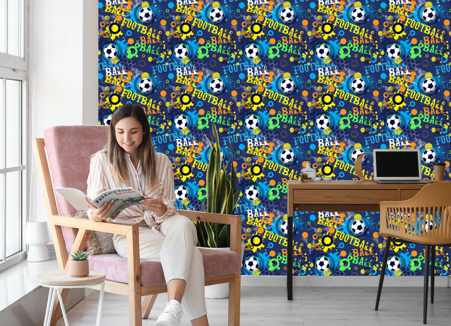 Wallpaper Footballs In Urban Style