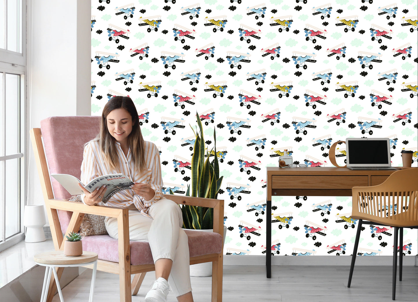 Wallpaper Colorful Fairy-Tale Airplanes