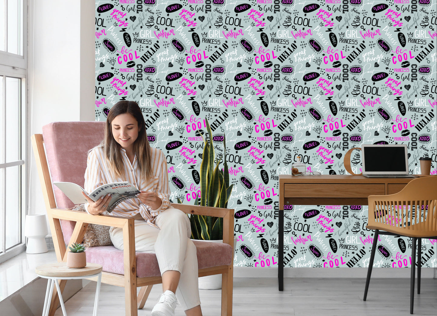 Wallpaper Girlish Typography