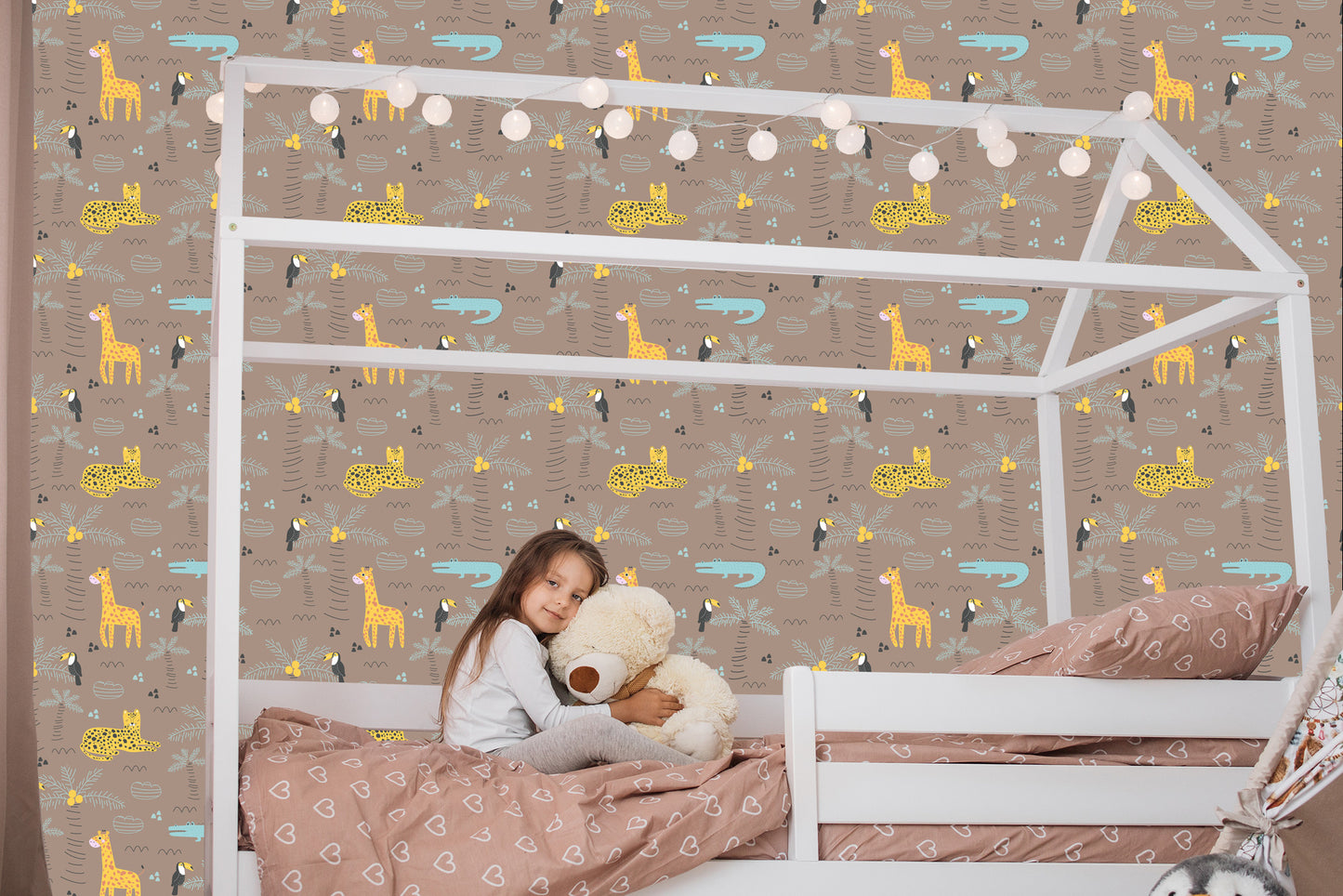 Wallpaper Crocodiles. Crocodiles. Plants. Boy's Room