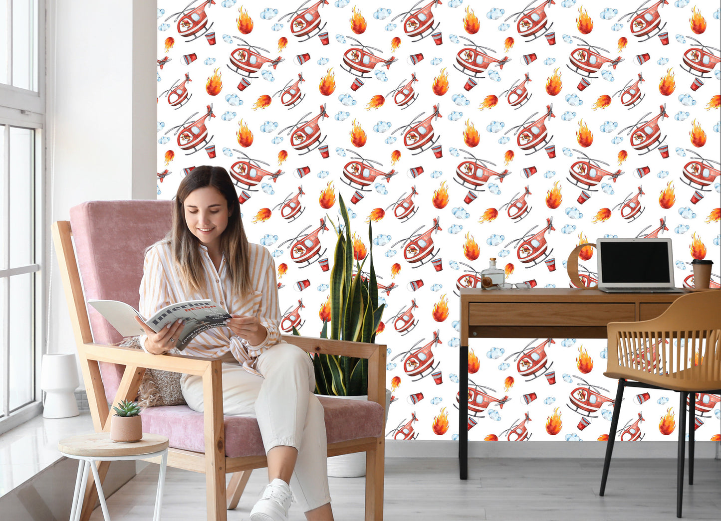 Wallpaper Colorful Fairy Tale Fire Department