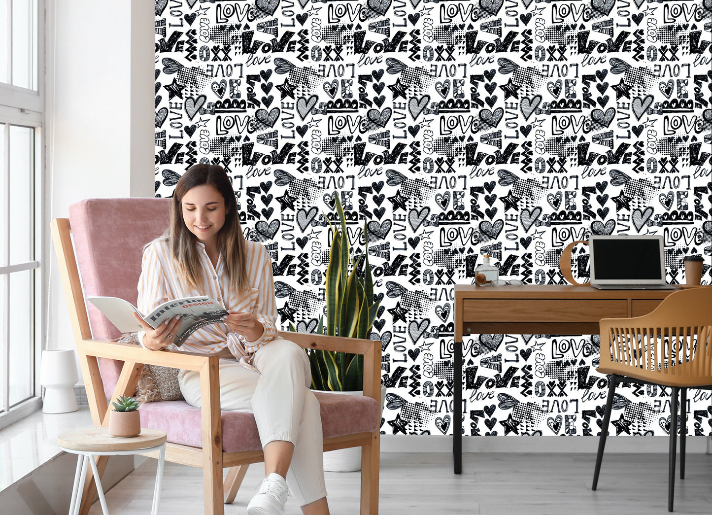 Wallpaper Hearts With Inscriptions